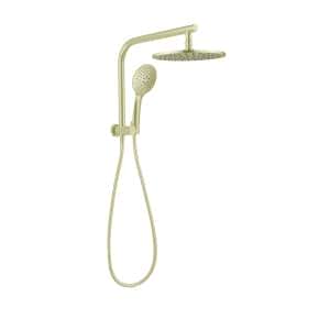 Nero Mecca 2 In 1 Twin Shower Brushed Gold | NR250805bBG