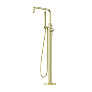 Nero Opal Freestanding Bath Mixer With Hand Shower Brushed Gold | NR251903ABG