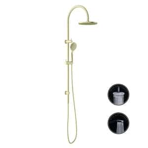 Nero Opal Twin Shower With Air Shower Brushed Gold | NR251905bBG