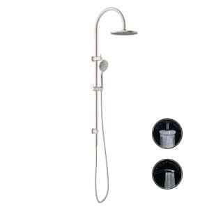 Nero Opal Twin Shower With Air Shower Brushed Nickel | NR251905bBN