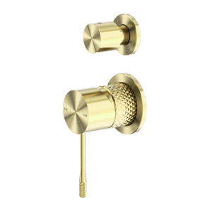 Nero Opal Shower Mixer With Divertor Separate Plate Brushed Gold | NR251909eBG