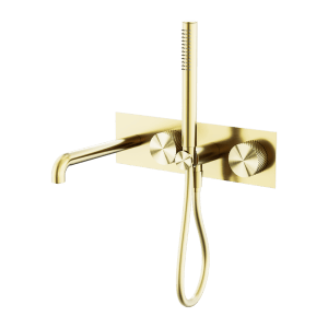 Nero Opal Progressive Shower System With Spout 230mm Brushed Gold | NR252003a230BG