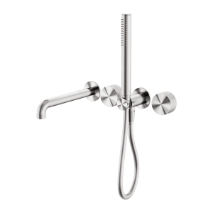 Nero Opal Progressive Shower System Separate Plate With Spout 250mm Brushed Nickel | NR252003b250BN