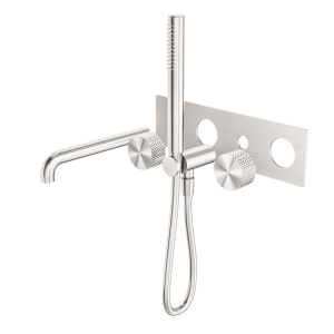 Nero Opal Progressive Shower System With Spout 250mm Trim Kits Only Brushed Nickel | NR252003a250tBN