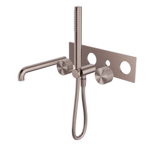 Nero Opal Progressive Shower System With Spout 230mm Trim Kits Only Brushed Bronze | NR252003a230tBZ