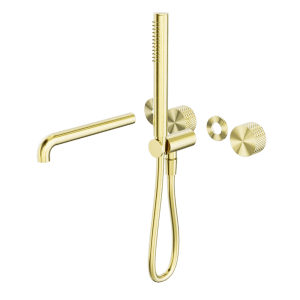 Nero Opal Progressive Shower System Separate Plate With Spout 230mm Trim Kits Only Brushed Gold | NR252003b230tBG