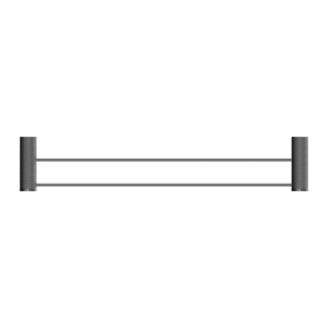 Nero Opal Double Towel Rail 600mm Graphite | NR2524dGR