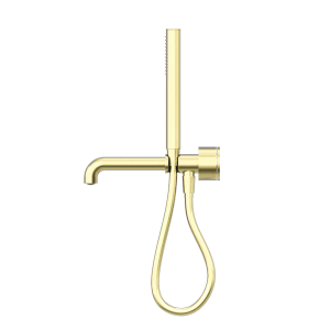 Nero Kara Progressive Shower System Separate Plate With Spout 230mm Brushed Gold | NR271903b230BG