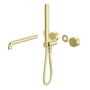 Nero Kara Progressive Shower System Separate Plate With Spout 230mm Trim Kits Only Brushed Gold | NR271903b230tBG
