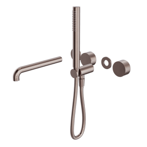 Nero Kara Progressive Shower System Separate Plate With Spout 230mm Trim Kits Only Brushed Bronze | NR271903b230tBZ