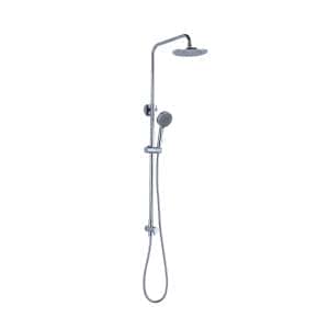 Nero Dolce Round Twin Shower Bottom Inlet Chrome | NR280705cbCH
