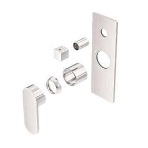 Nero Ecco Shower Mixer With Divertor Trim Kits Only Brushed Nickel | NR301311ATBN