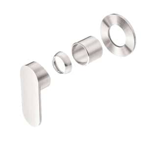 Nero Ecco Shower Mixer 80mm Round Plate Trim Kits Only Brushed Nickel | NR301311DTBN