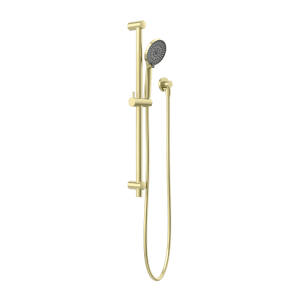 Nero Round Metal Project Rail Shower Brushed Gold | NR318BG