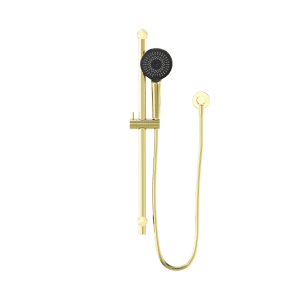Nero Round Metal Project Rail Shower Brushed Gold | NR318BG