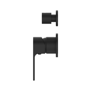 Nero Bianca Shower Mixer With Divertor Separate Back Plate Matte Black | NR321511GMB