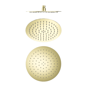 Nero 250mm Round Stainless Steel Shower Head 4 Star Rating Brushed Gold | NR507036BG