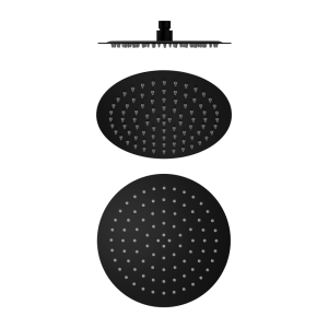 Nero 250mm Round Stainless Steel Shower Head 4 Star Rating Matte Black | NR507036MB