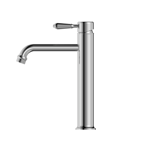 Nero York Straight Tall Basin Mixer With Metal Lever Chrome | NR692101a02CH