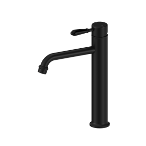 Nero York Straight Tall Basin Mixer With Metal Lever Matte Black | NR692101a02MB