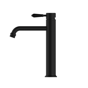 Nero York Straight Tall Basin Mixer With Metal Lever Matte Black | NR692101a02MB