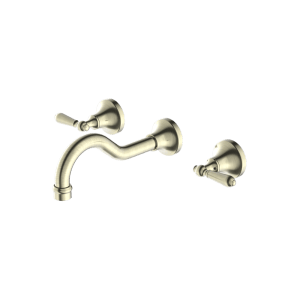 Nero York Wall Basin Set With Metal Lever Aged Brass | NR692107a02AB