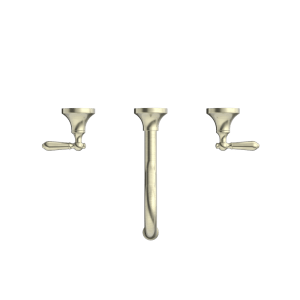 Nero York Wall Basin Set With Metal Lever Aged Brass | NR692107a02AB