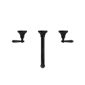 Nero York Wall Basin Set With Metal Lever Matte Black | NR692107a02MB