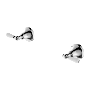 Nero York Wall Top Assemblies With White Porcelain Lever Chrome | NR692109b01CH