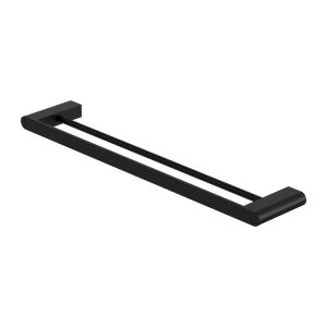 Nero Bianca Double Towel Rail 600mm Matte Black | NR9024dMB