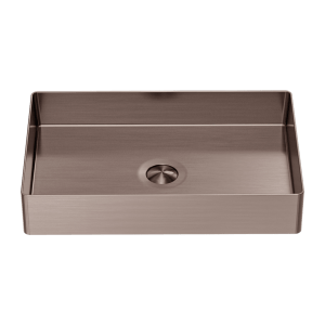 Nero Opal Rectangle Stainless Steel Basin Brushed Bronze | NRB3555BZ