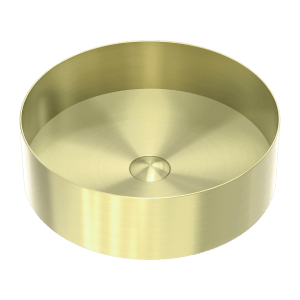Nero Opal Round 400mm Stainless Steel Basin Brushed Gold | NRB401rBG