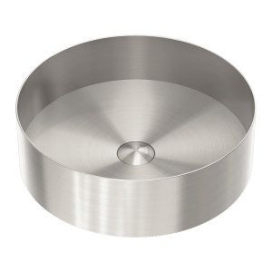 Nero Opal Round 400mm Stainless Steel Basin Brushed Nickel | NRB401rBN