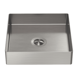 Nero Opal Square 400mm Stainless Steel Basin Brushed Nickel | NRB401sBN