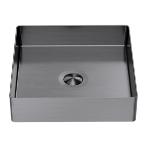 Nero Opal Square 400mm Stainless Steel Basin Graphite | NRB401sGR
