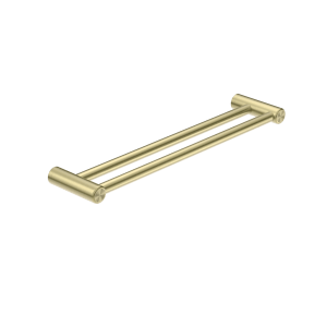 Nero Mecca Care 25mm Double Towel Grab Rail 600mm Brushed Gold | NRCR2524DBG