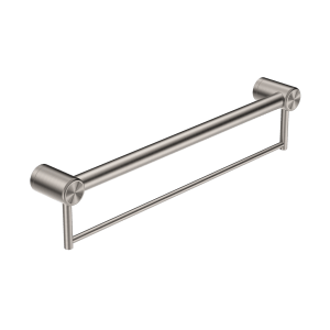 Nero Mecca Care 32mm Grab Rail With Towel Holder 900mm Brushed Nickel | NRCR3230BBN