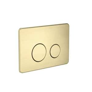 Nero In Wall Toilet Push Plate Brushed Gold for R&T cisterns only | NRPL001BG