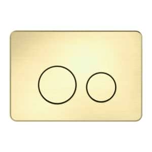 Nero In Wall Toilet Push Plate Brushed Gold for R&T cisterns only | NRPL001BG