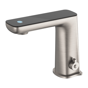 Nero Claudia Sensor Mixer With Black Top Display Brushed Nickel | NR222101BN