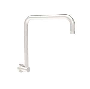 Round Brushed Nickle Rectangle Curved Shower Arm – PRY020-BN