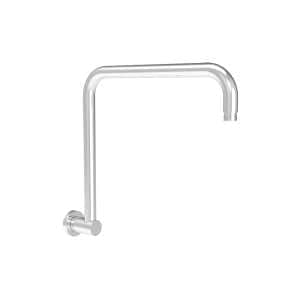 Round Chrome Rectangle Curved Shower Arm – PRY020