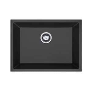 630mm Black Single Bowl Kitchen Sink – Granite | HG-935019-B-2650