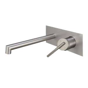 CADDENCE Brushed Nickel Wall Mixer with Spout | BU0243.BM