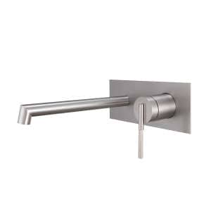 CADDENCE Brushed Nickel Wall Mixer with Spout | BU0243.BM