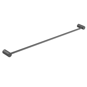 CADDENCE Brushed Gun Metal Grey Single Towel Rail – 800mm | BUGM9001.8.TR