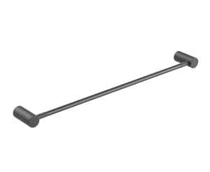 CADDENCE Brushed Gun Metal Grey Single Towel Rail – 600mm | BUGM9001.TR