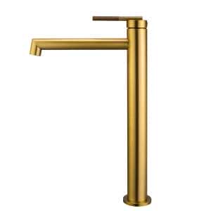 CADDENCE Brushed Brass Tall Basin Mixer | BUYG0241.BM