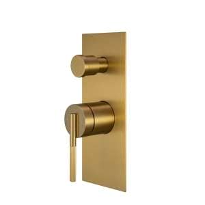 CADDENCE Brushed Brass Wall Mixer with Diverter | BUYG0244.ST
