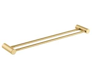 CADDENCE Brushed Brass Double Towel Rail – 600mm | BUYG9002.TR